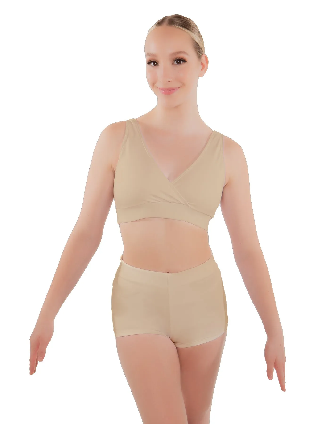 Solid Lycra High Waisted Short