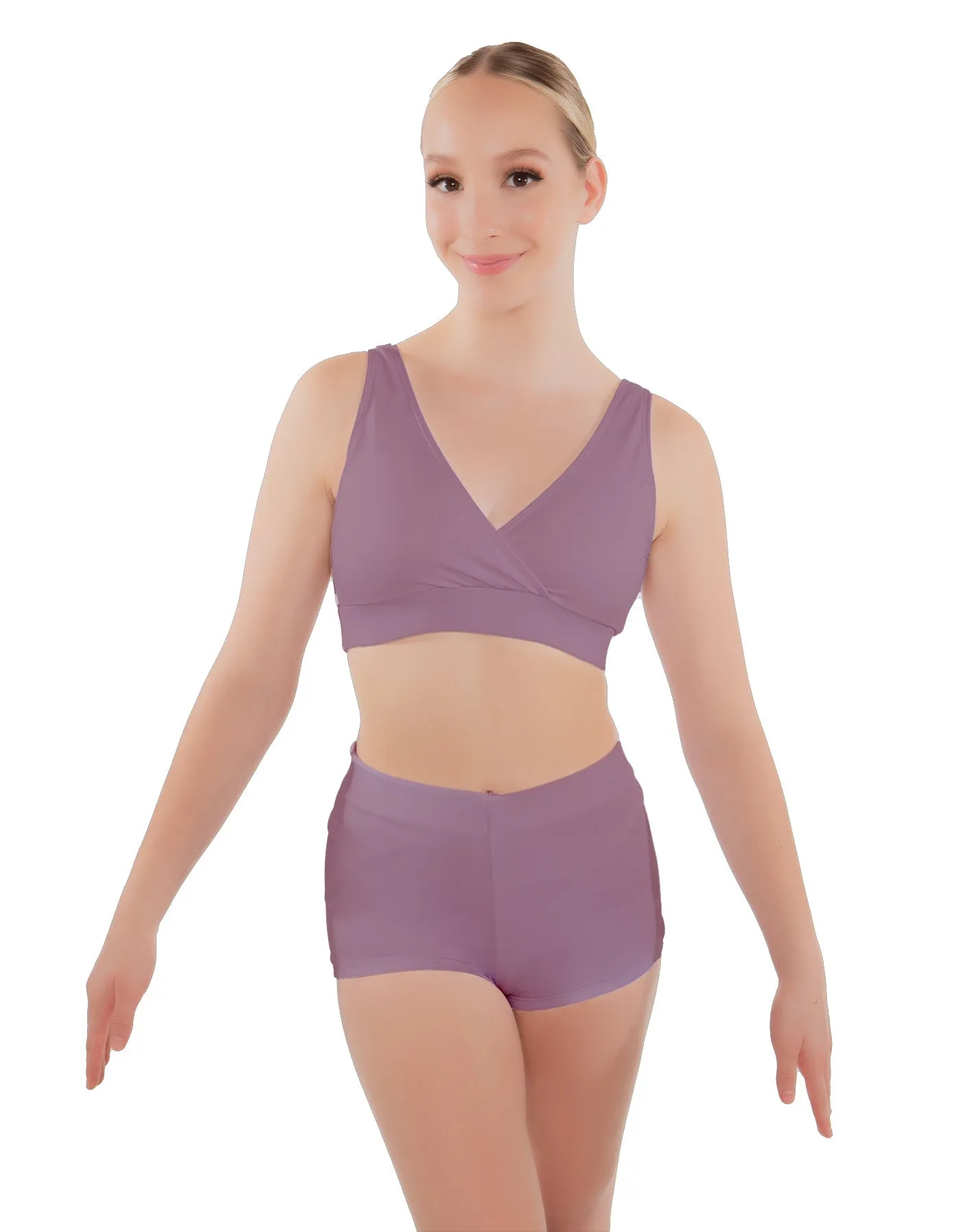 Solid Lycra High Waisted Short