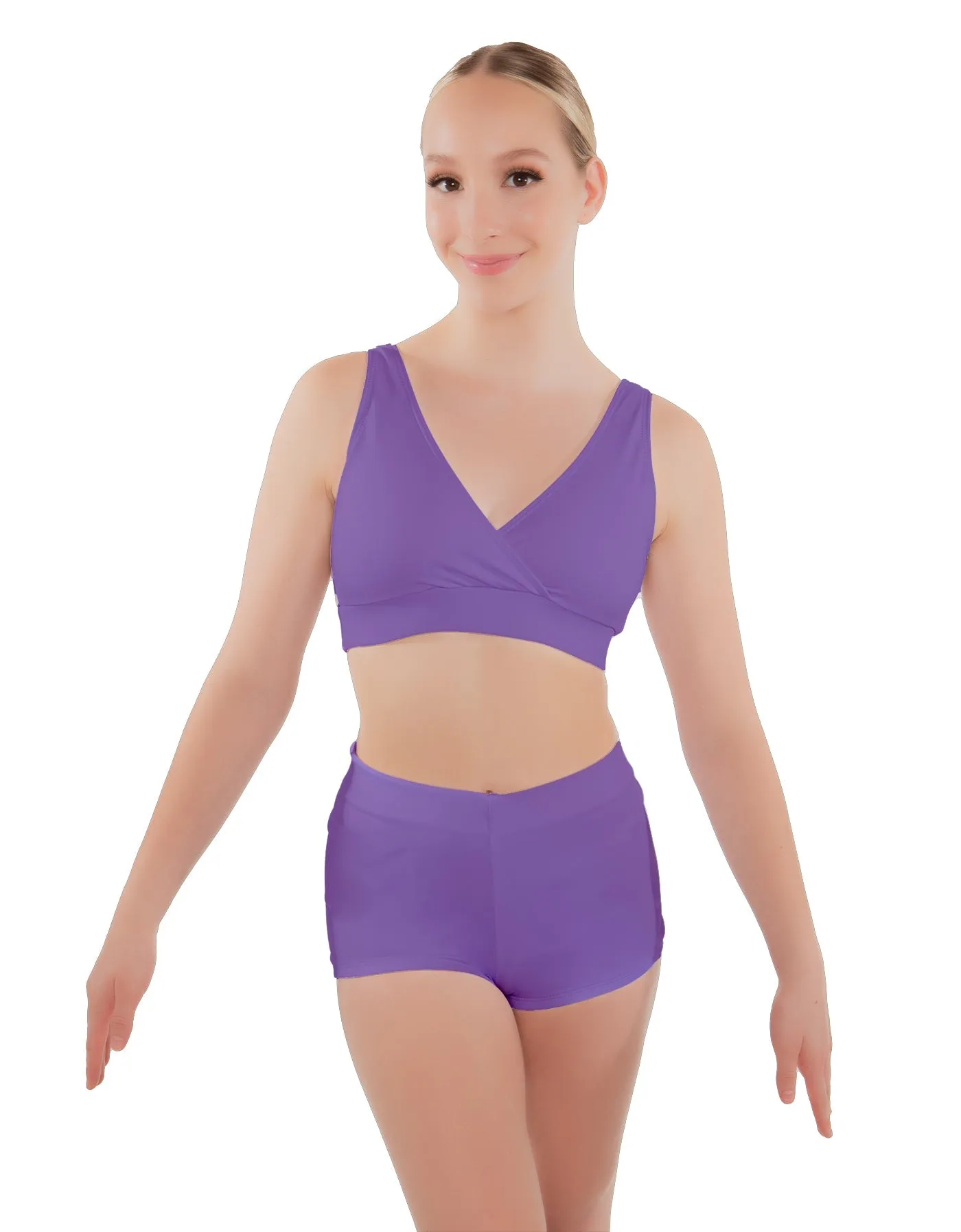 Solid Lycra High Waisted Short