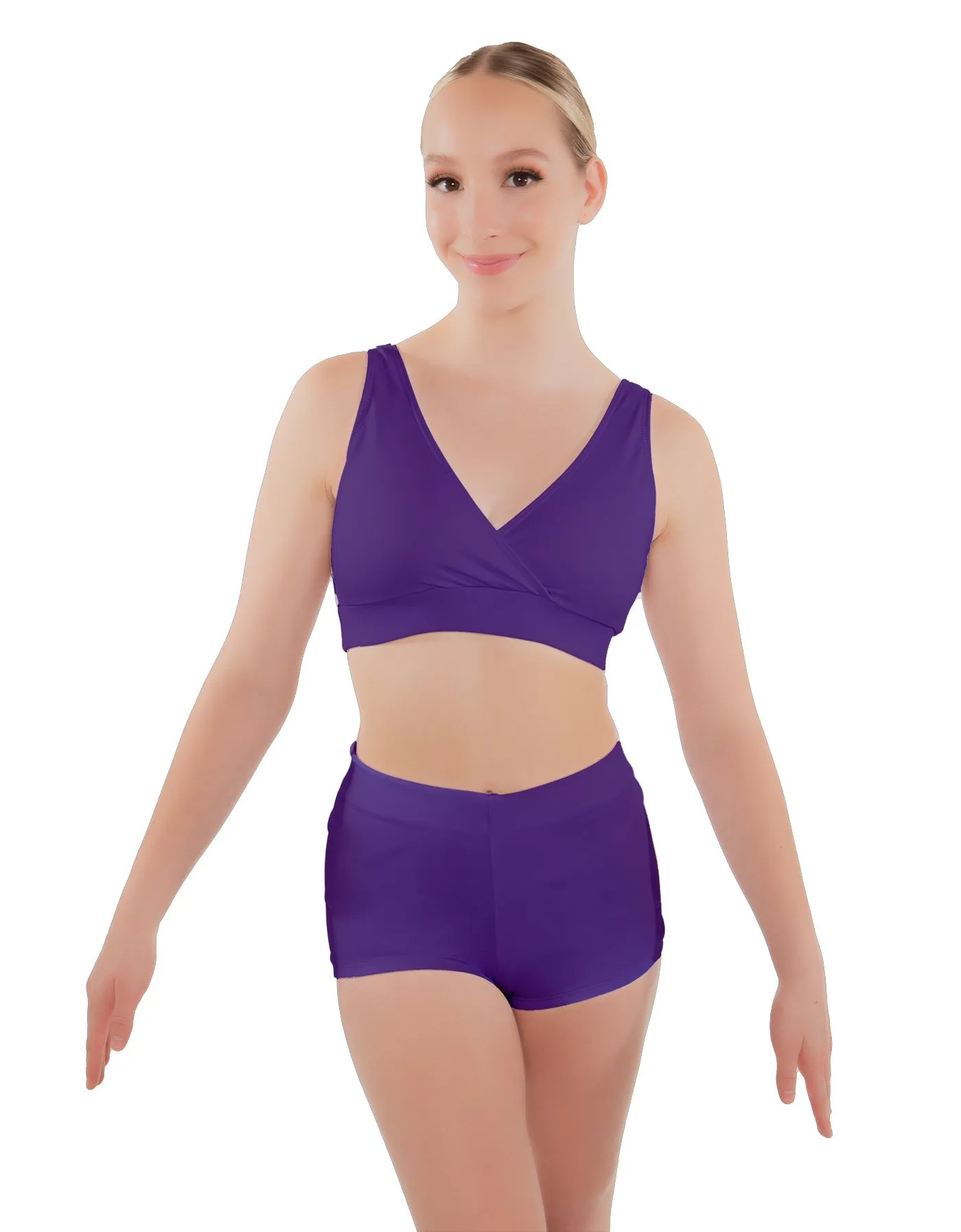 Solid Lycra High Waisted Short