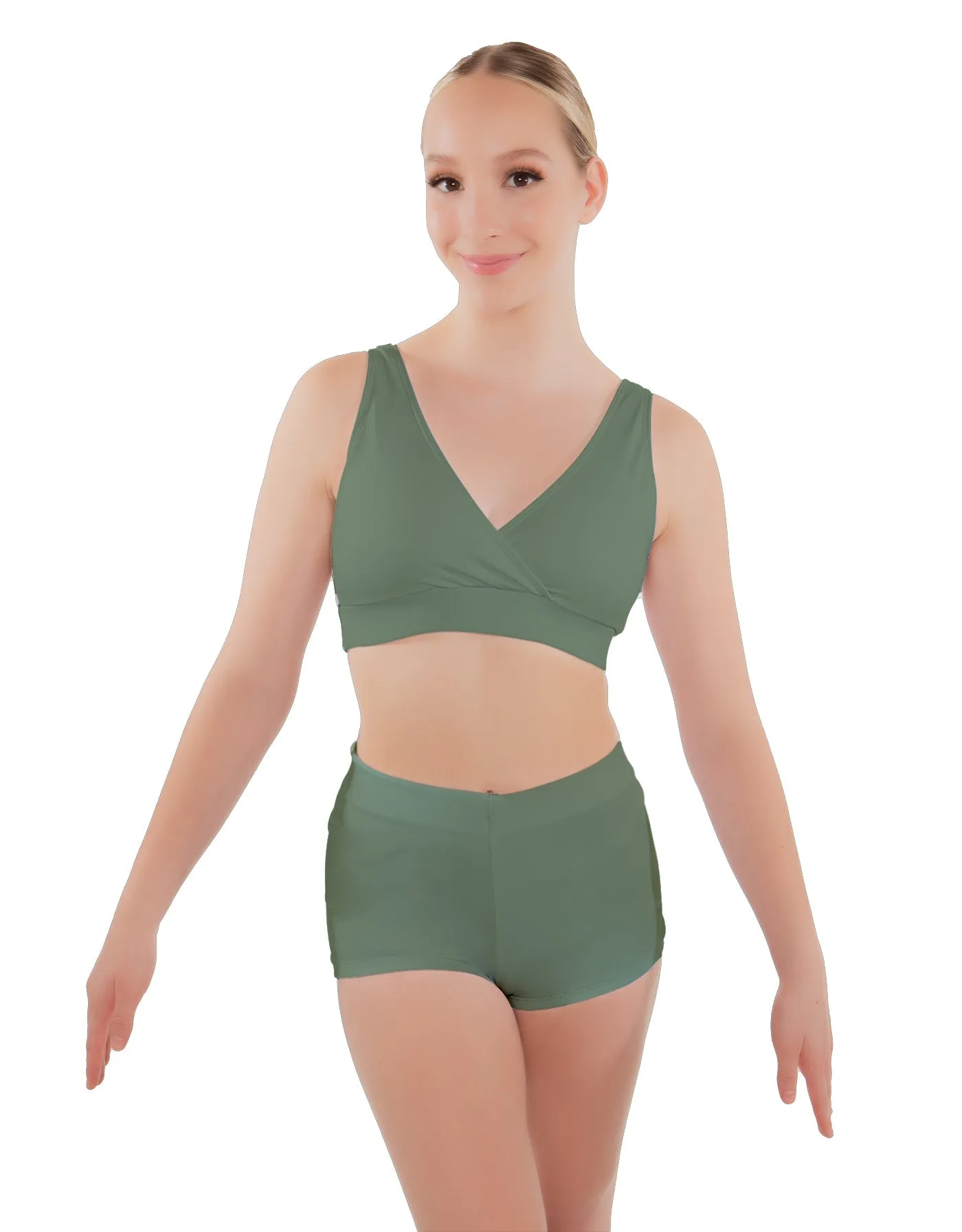 Solid Lycra High Waisted Short