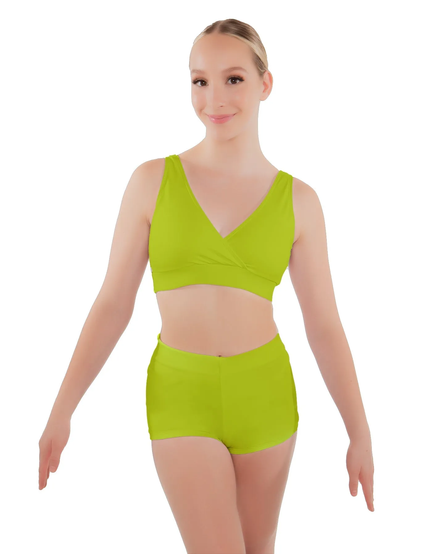 Solid Lycra High Waisted Short