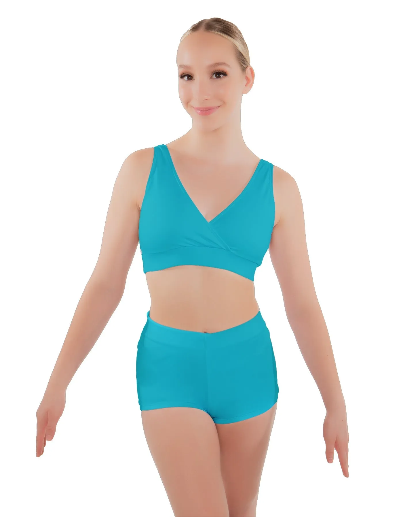 Solid Lycra High Waisted Short