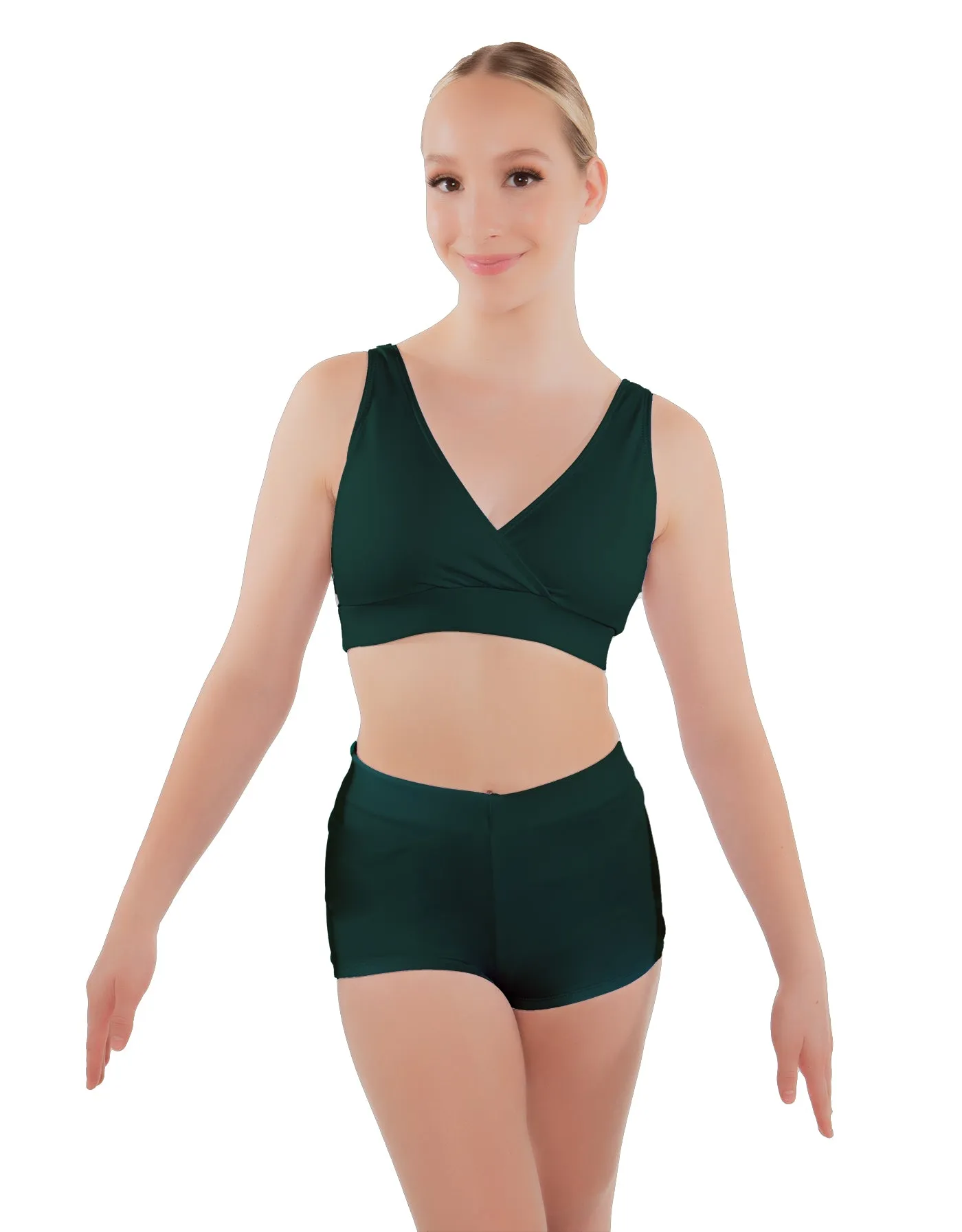 Solid Lycra High Waisted Short