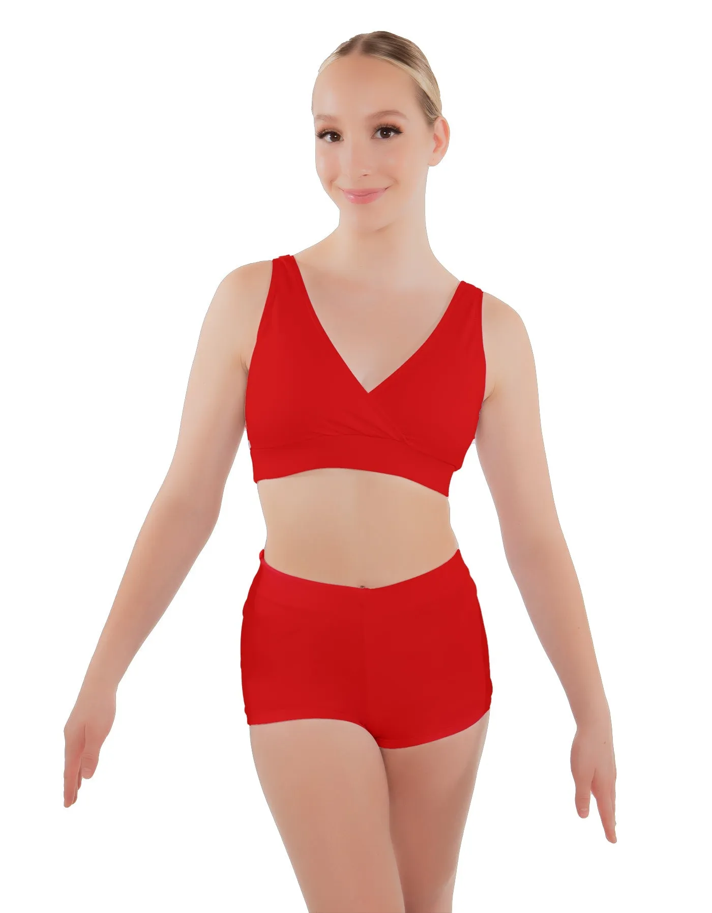 Solid Lycra High Waisted Short