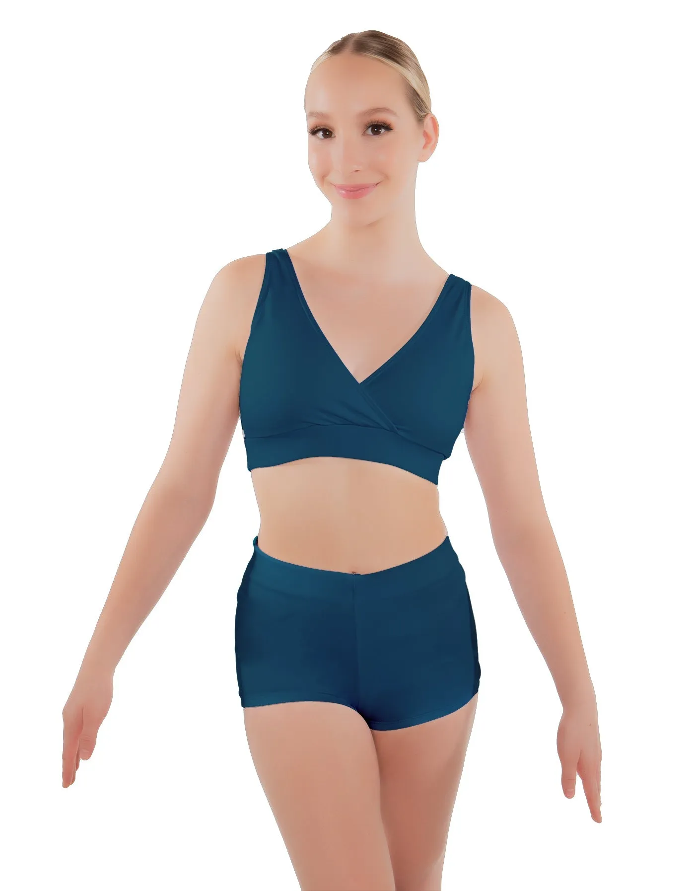 Solid Lycra High Waisted Short