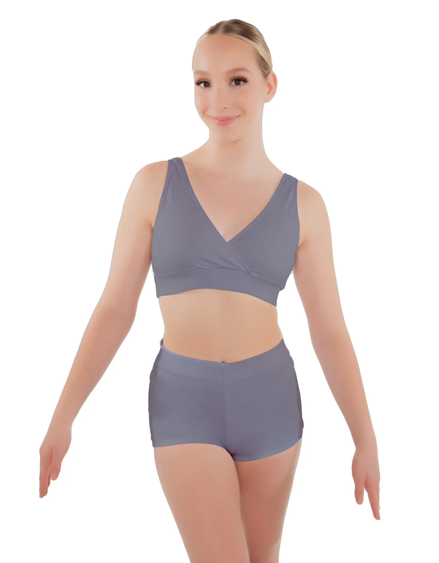 Solid Lycra High Waisted Short