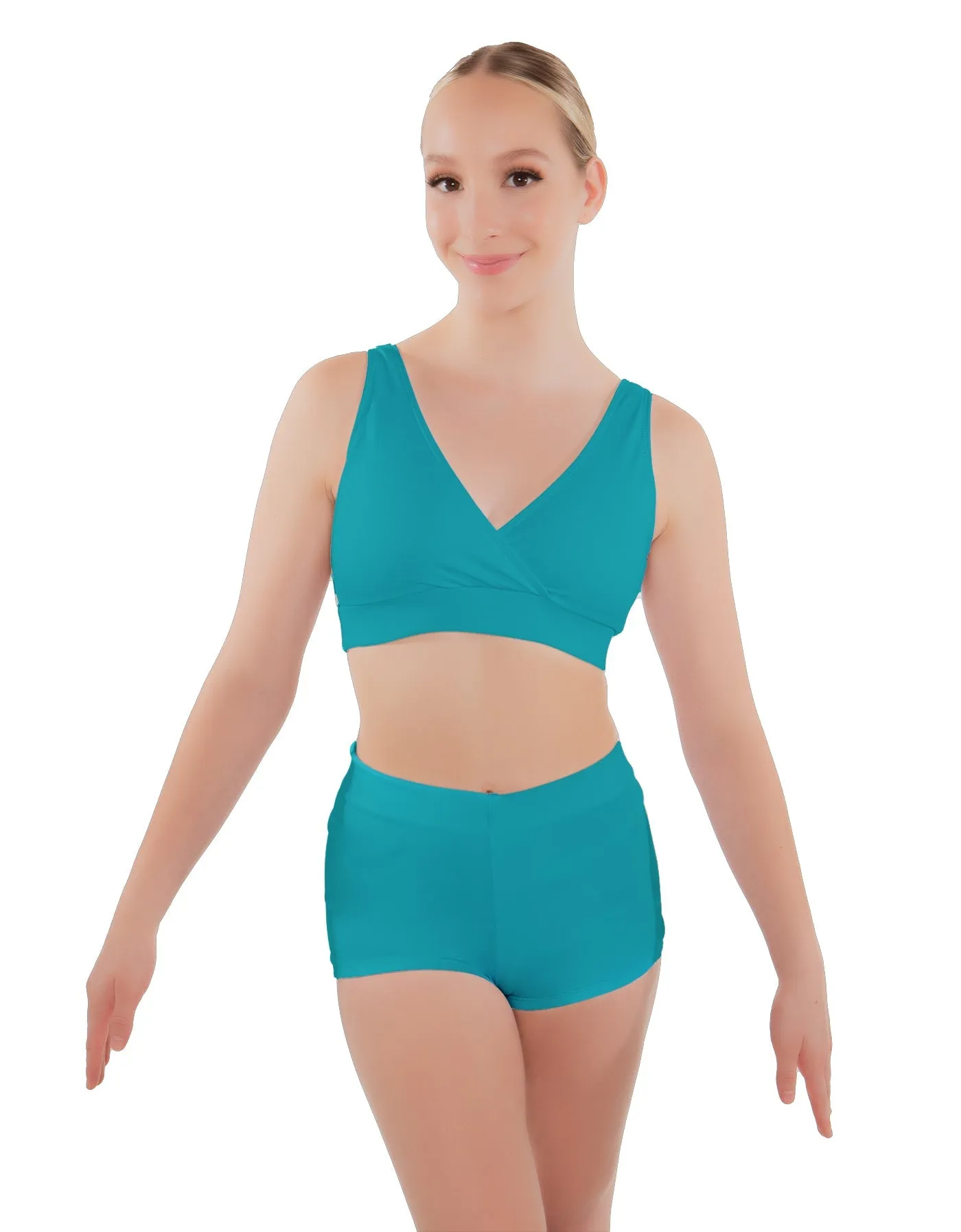 Solid Lycra High Waisted Short