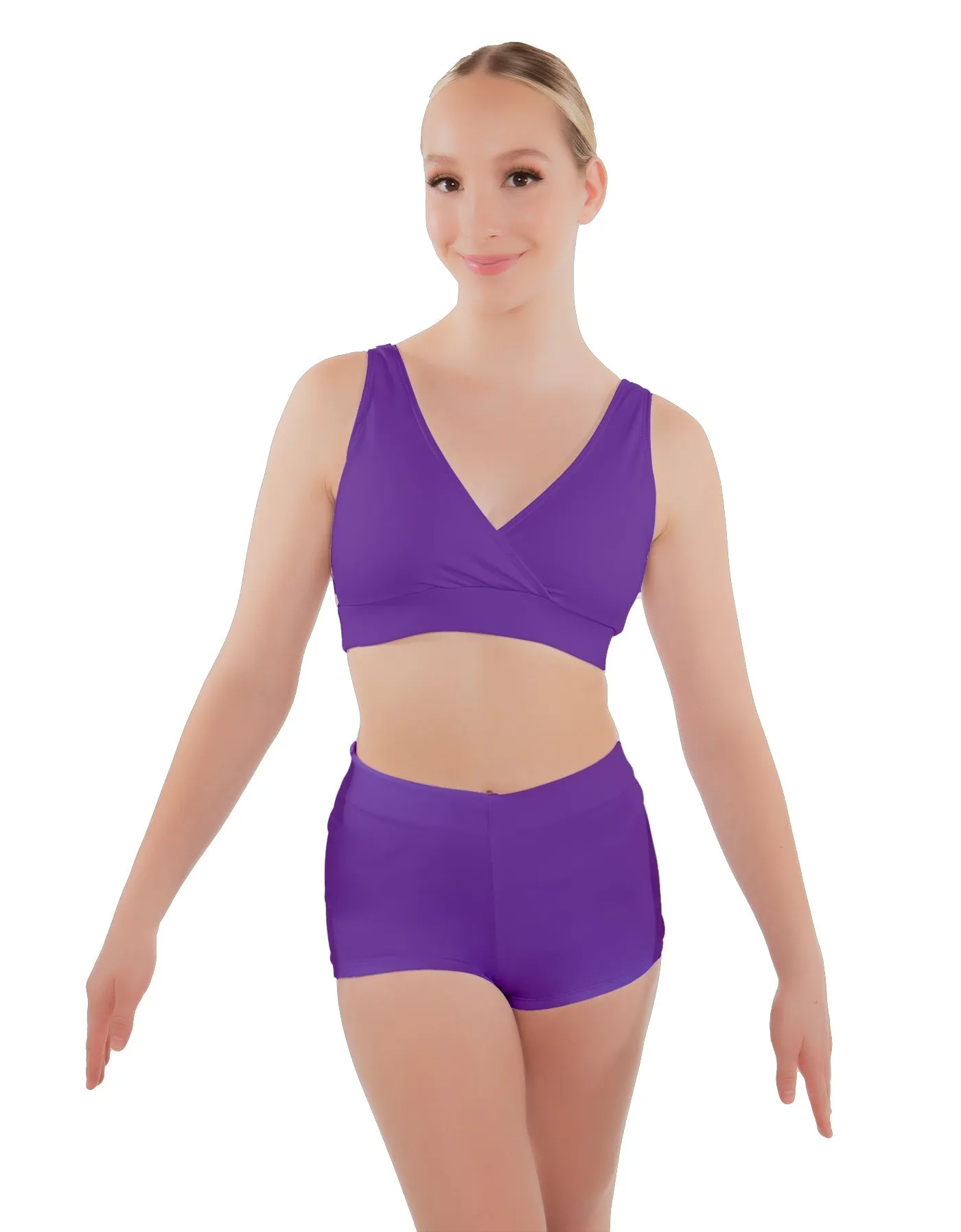 Solid Lycra High Waisted Short