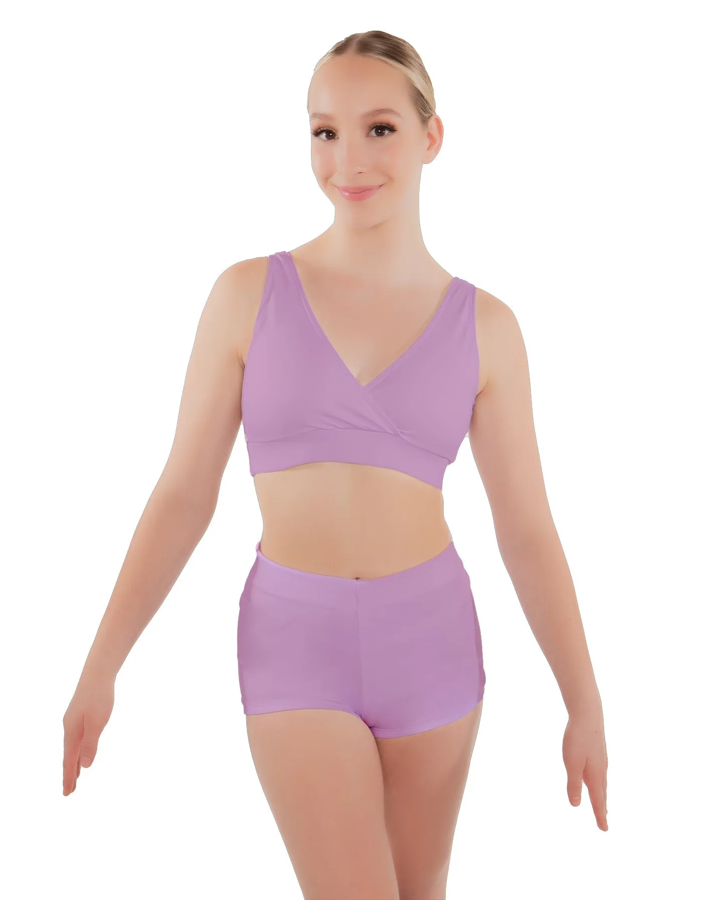 Solid Lycra High Waisted Short