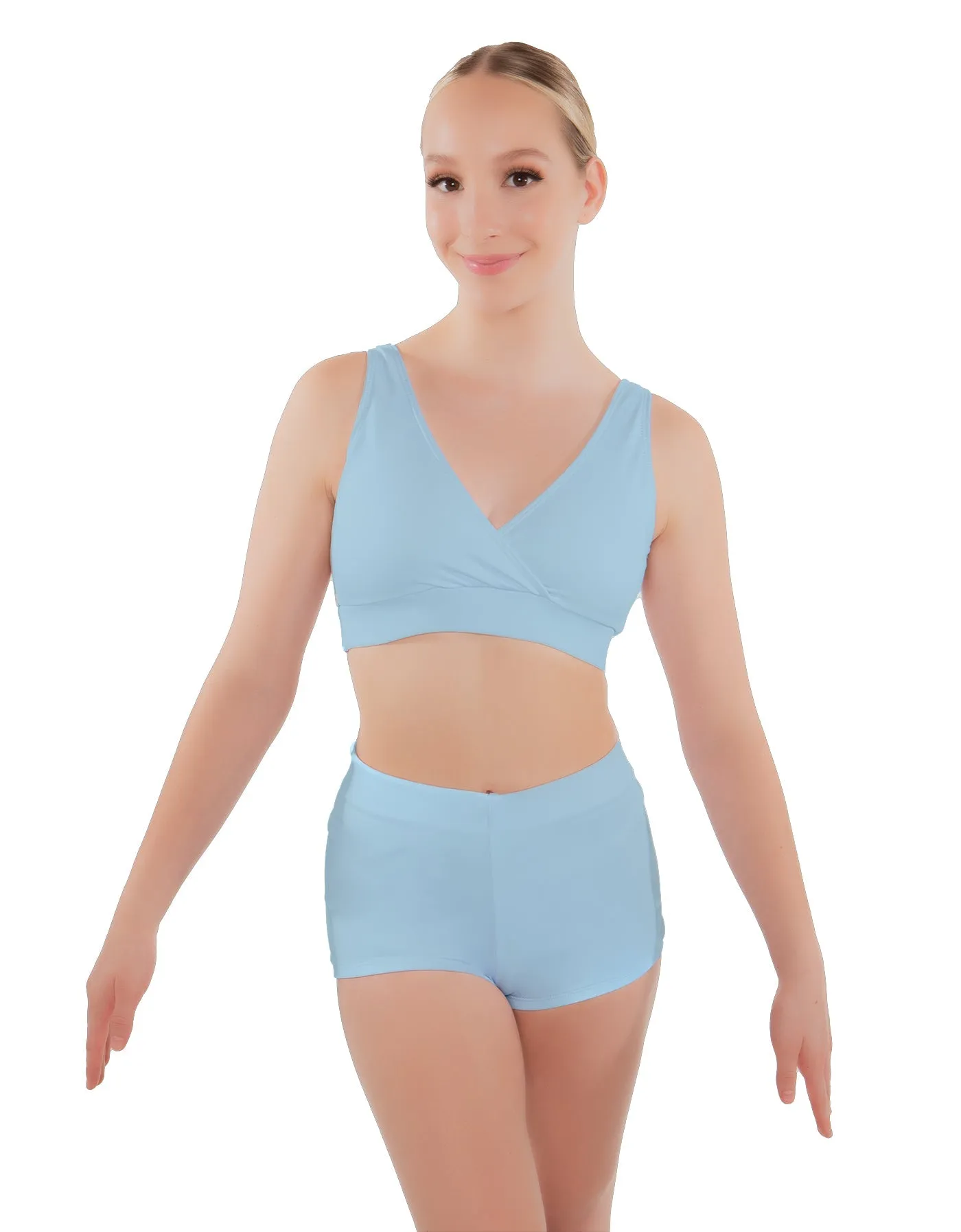 Solid Lycra High Waisted Short