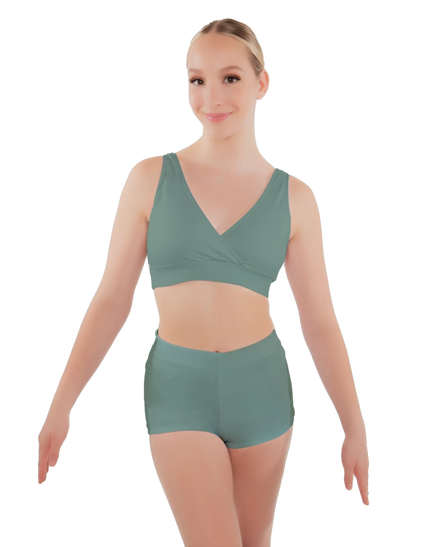 Solid Lycra High Waisted Short