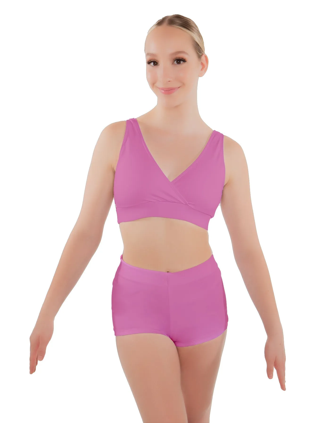 Solid Lycra High Waisted Short