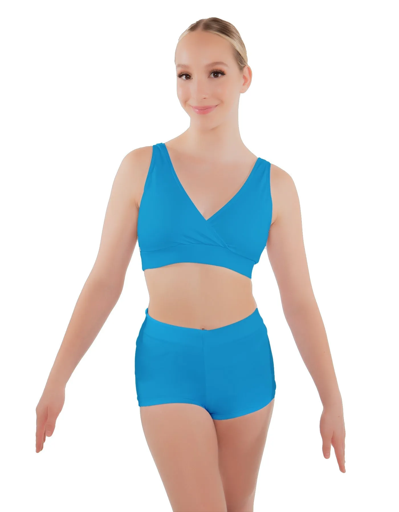 Solid Lycra High Waisted Short