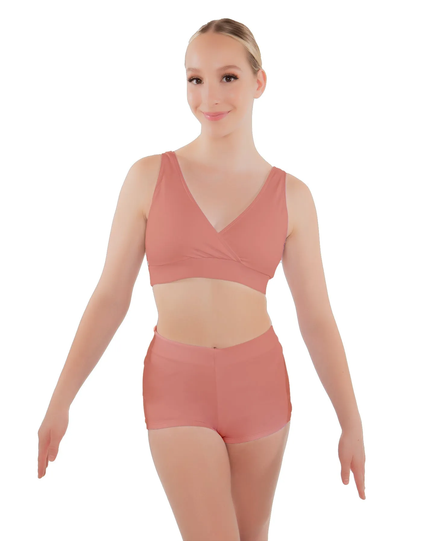Solid Lycra High Waisted Short