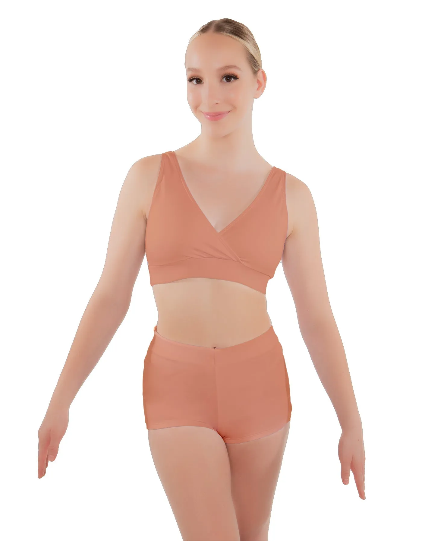 Solid Lycra High Waisted Short