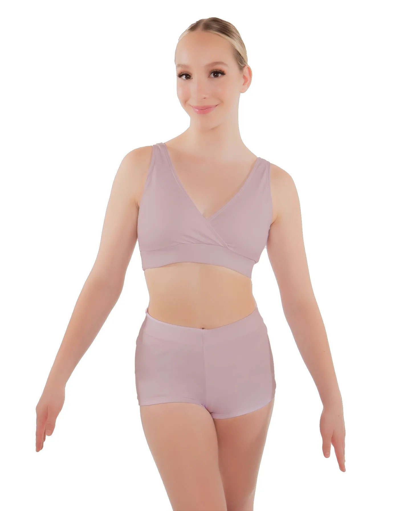 Solid Lycra High Waisted Short