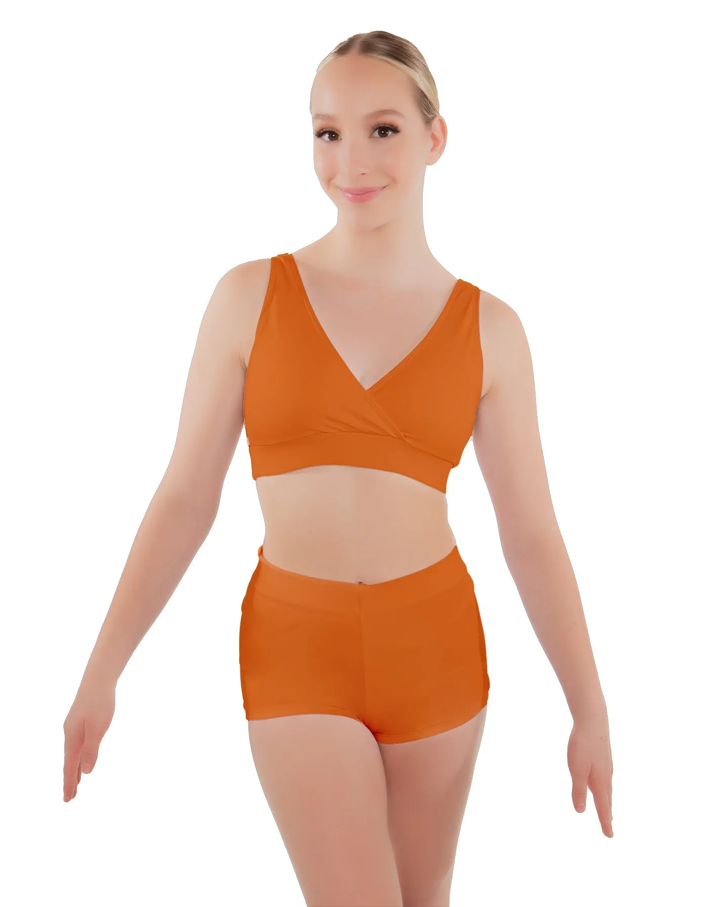Solid Lycra High Waisted Short
