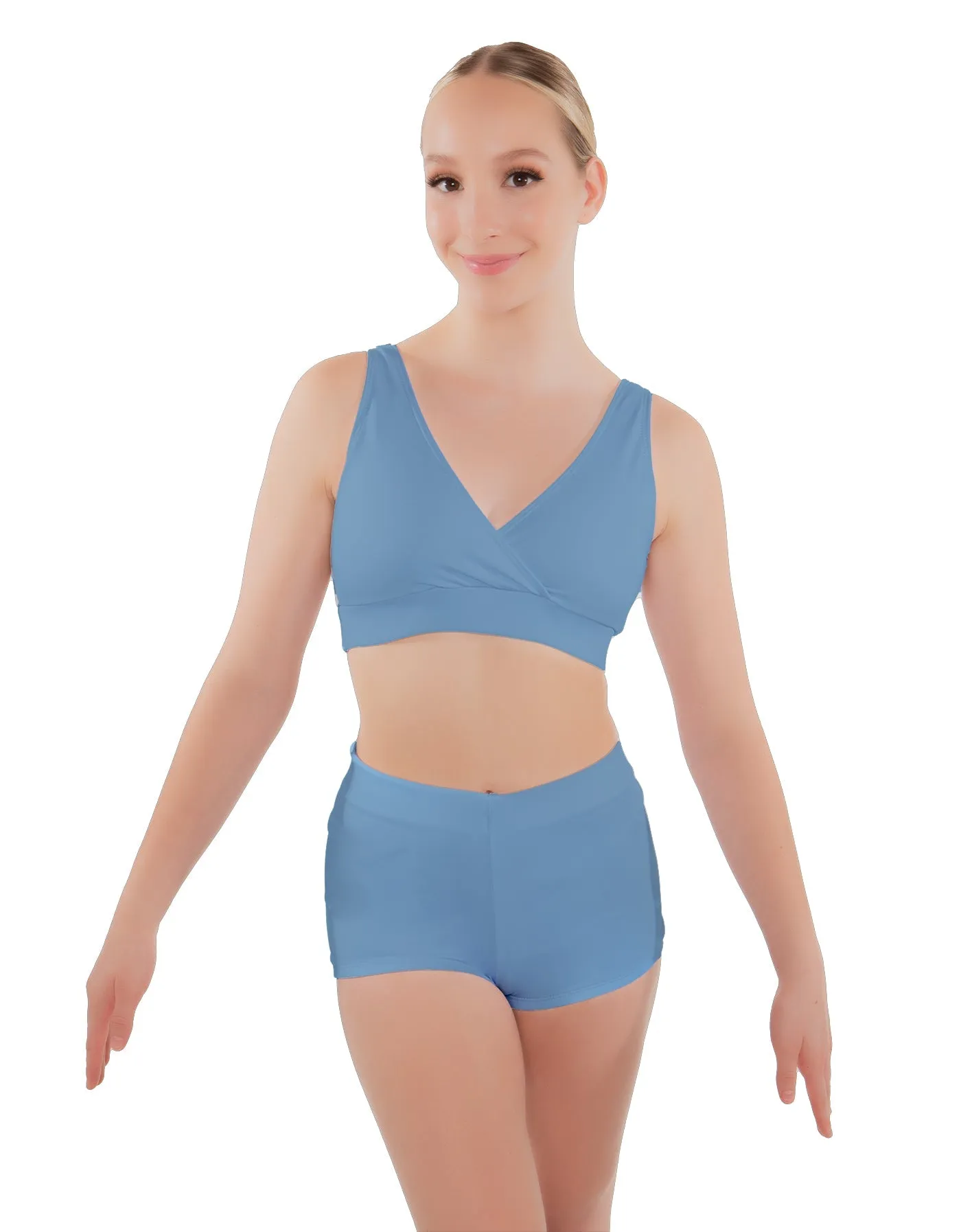 Solid Lycra High Waisted Short