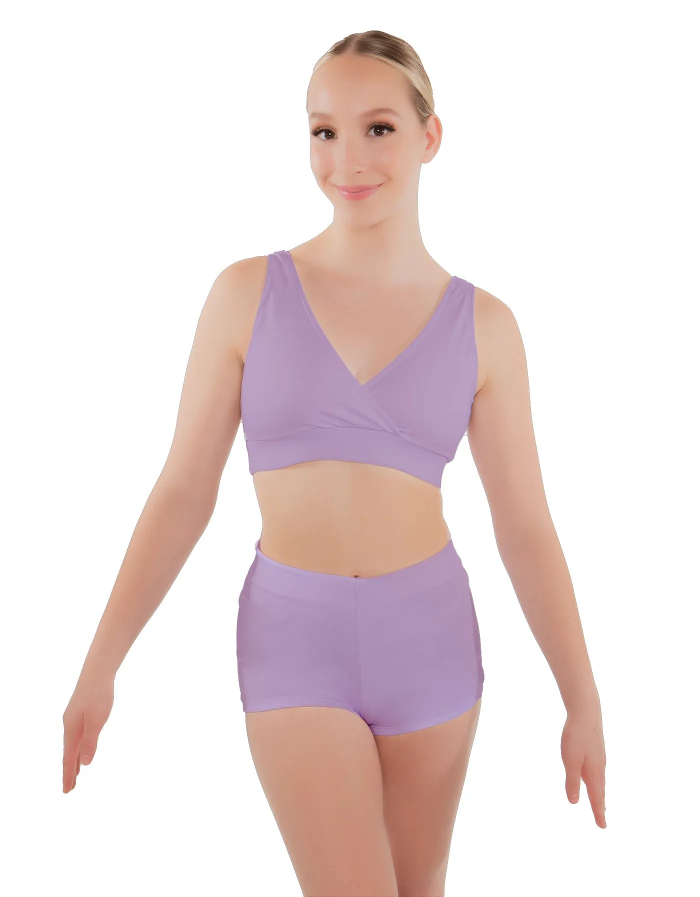 Solid Lycra High Waisted Short