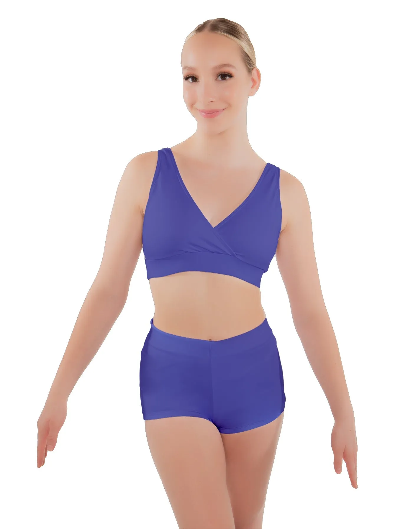 Solid Lycra High Waisted Short