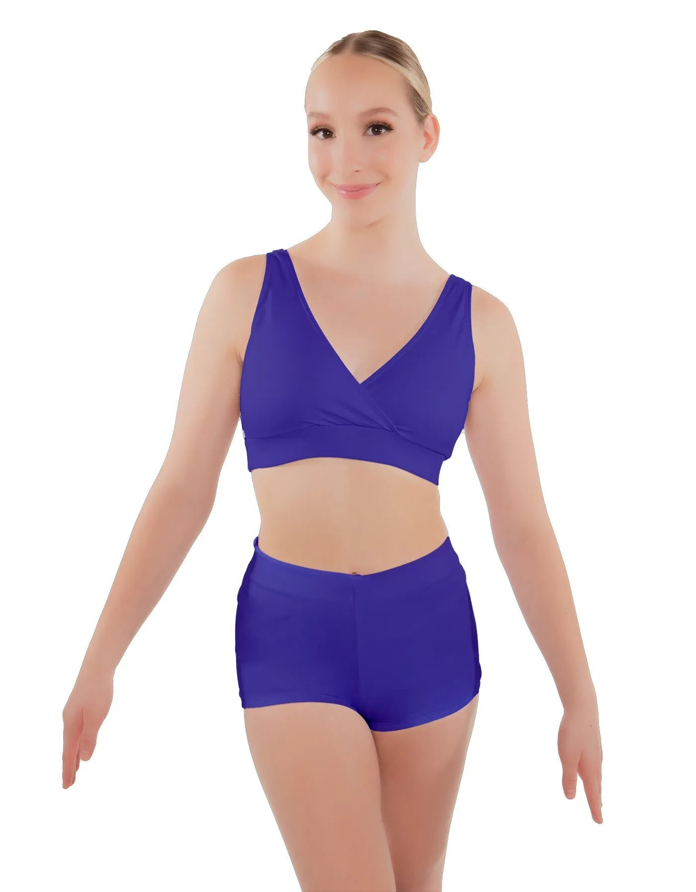Solid Lycra High Waisted Short