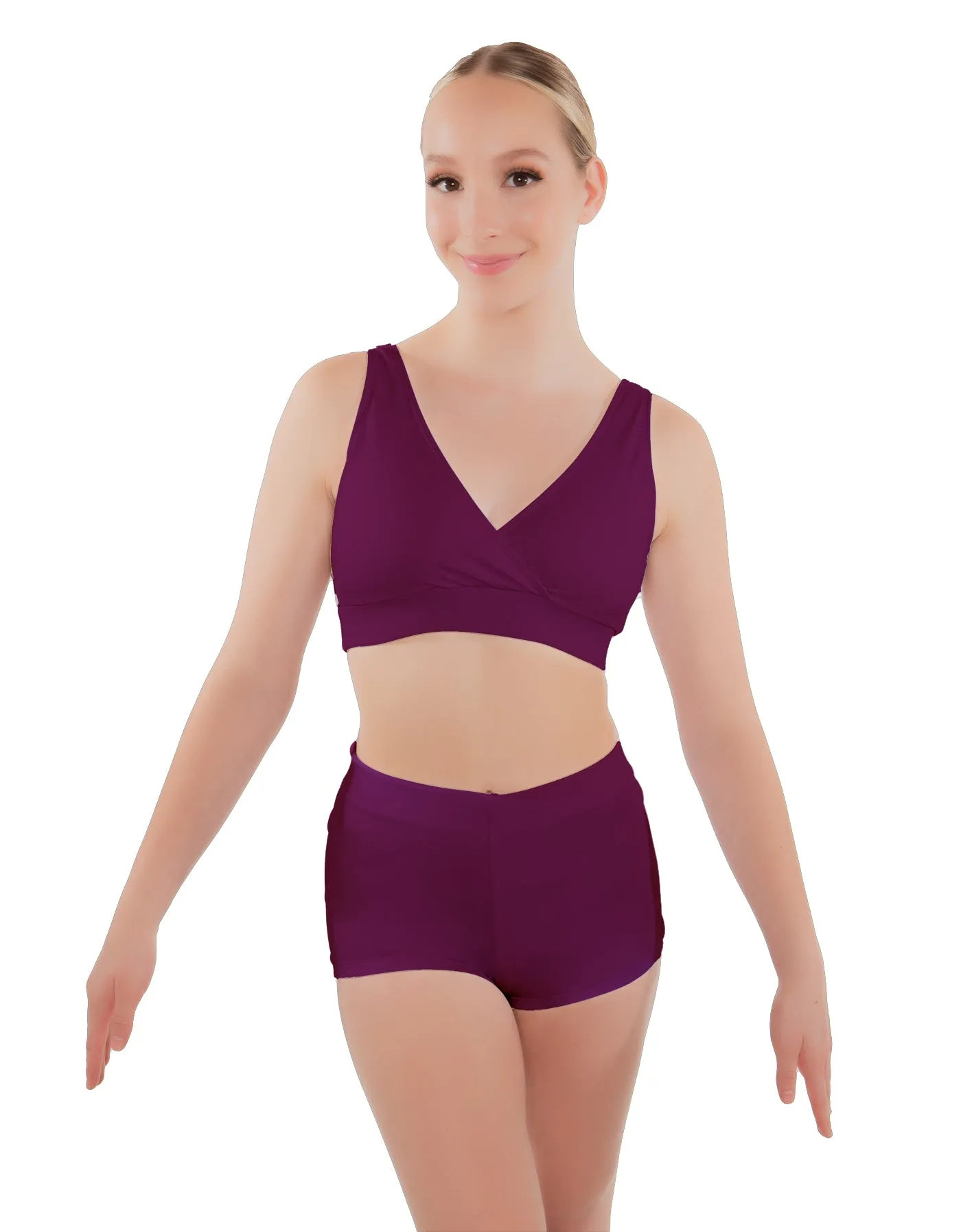 Solid Lycra High Waisted Short