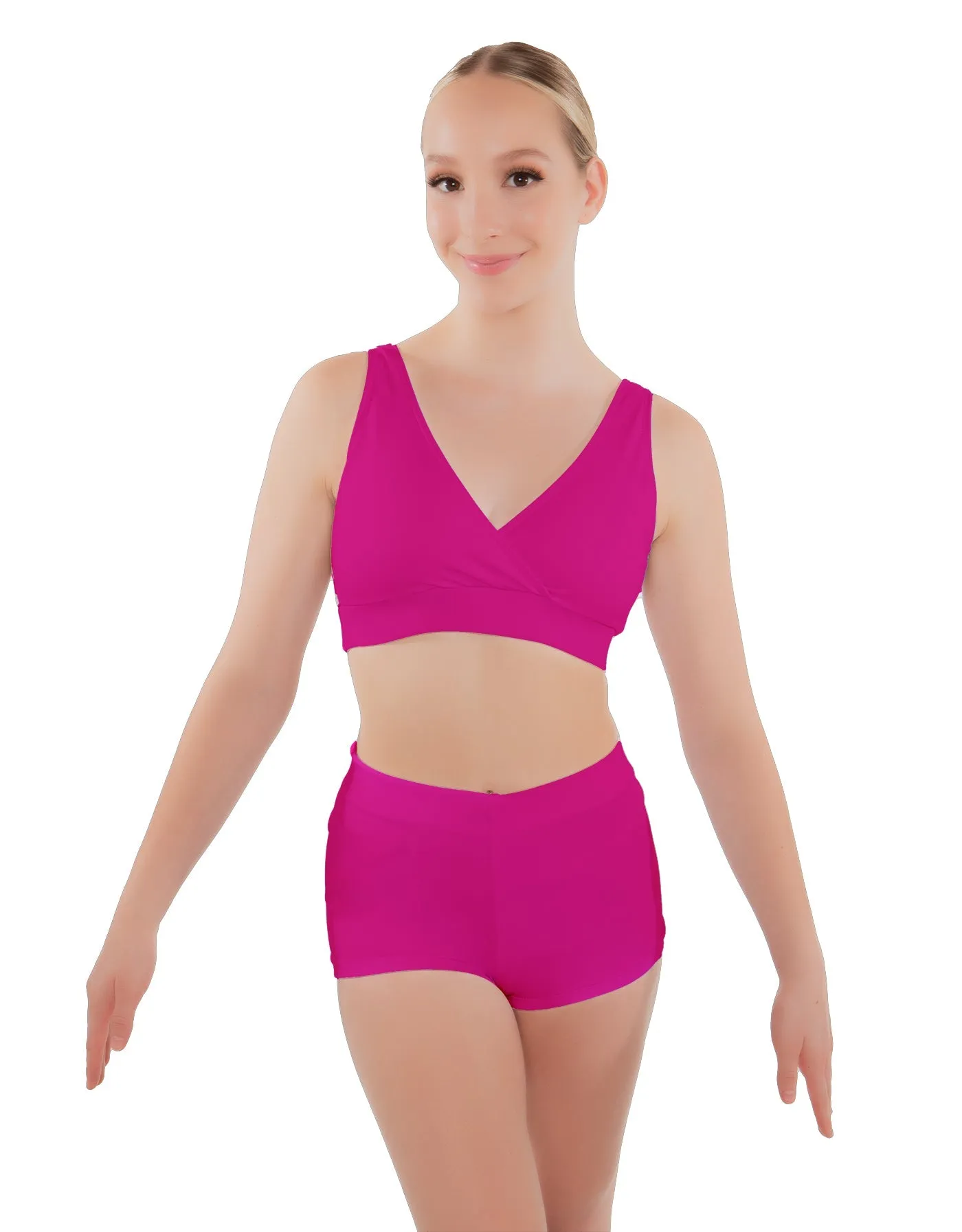 Solid Lycra High Waisted Short