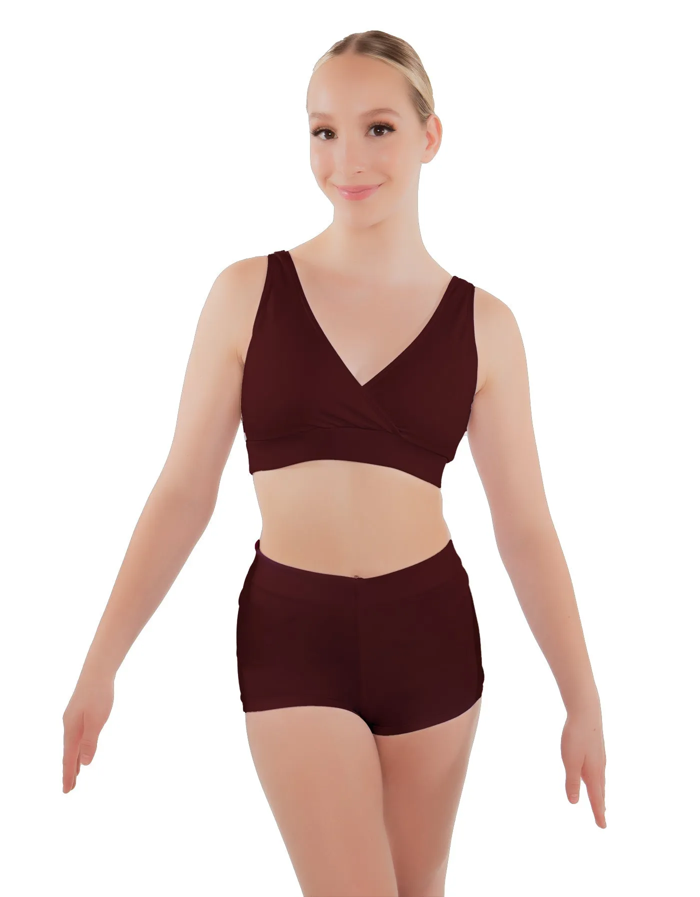 Solid Lycra High Waisted Short