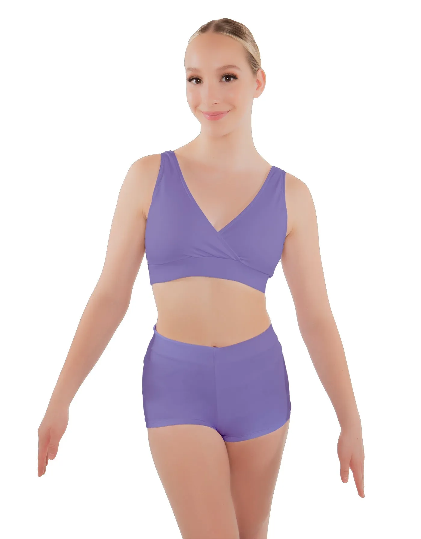 Solid Lycra High Waisted Short
