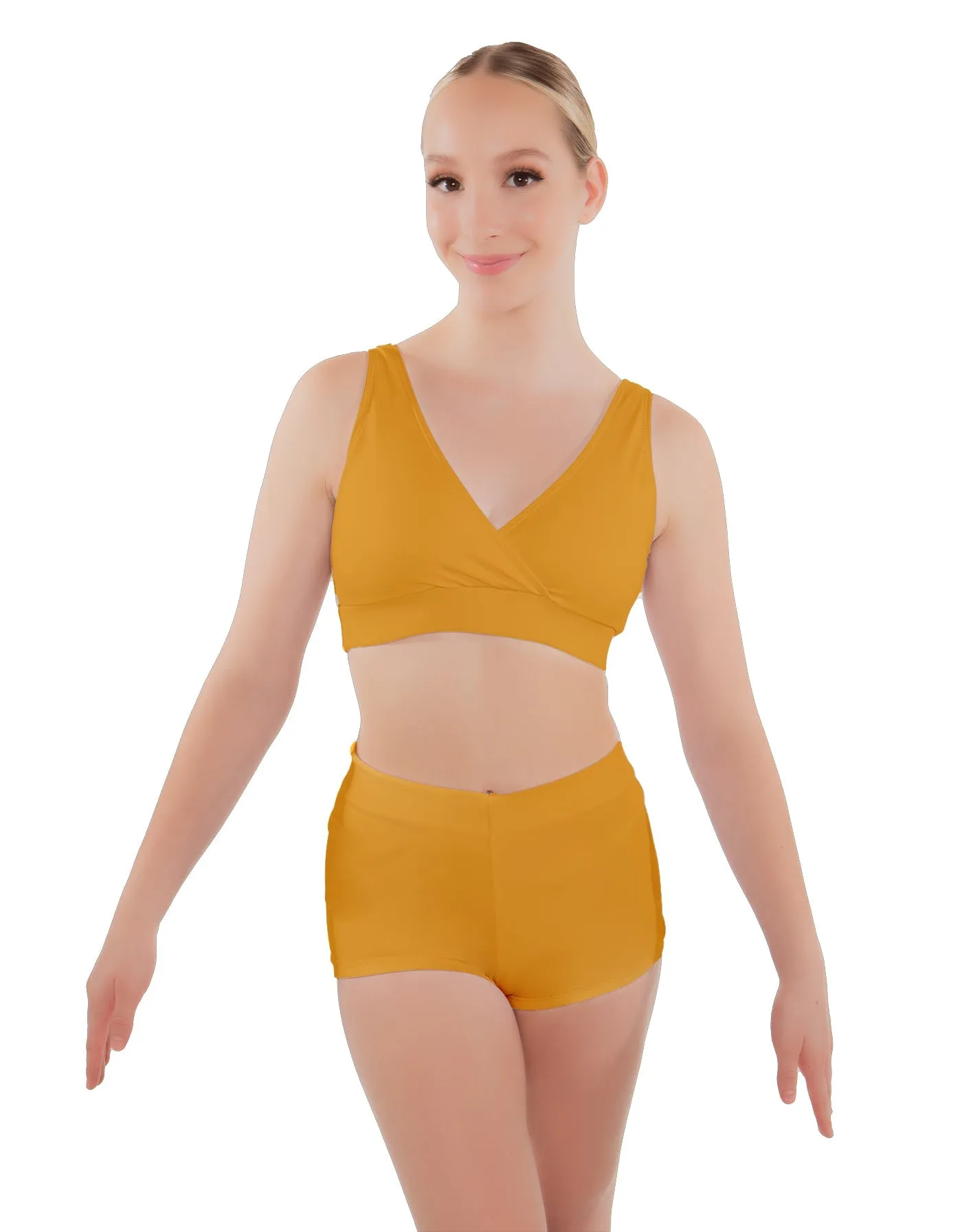 Solid Lycra High Waisted Short