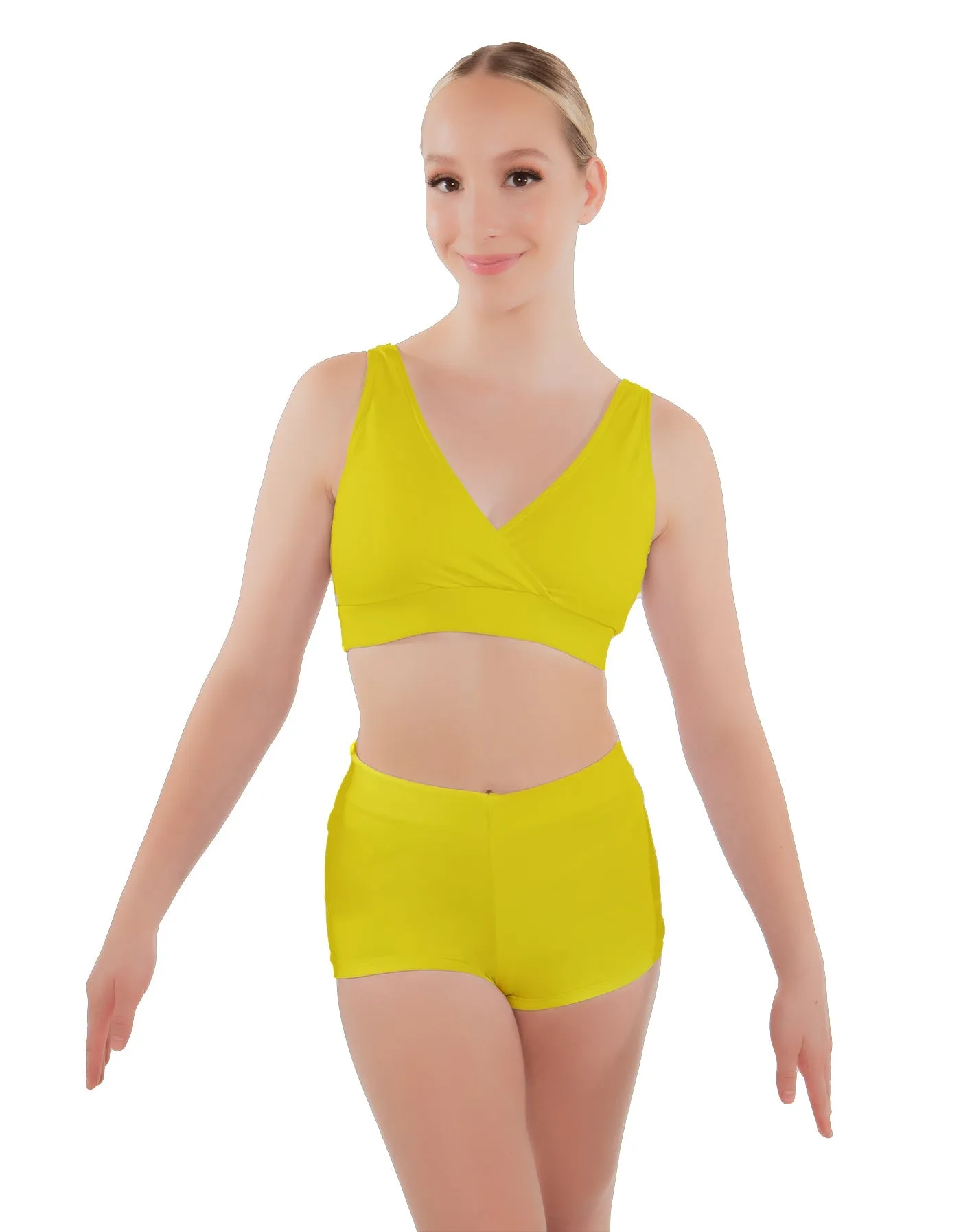 Solid Lycra High Waisted Short