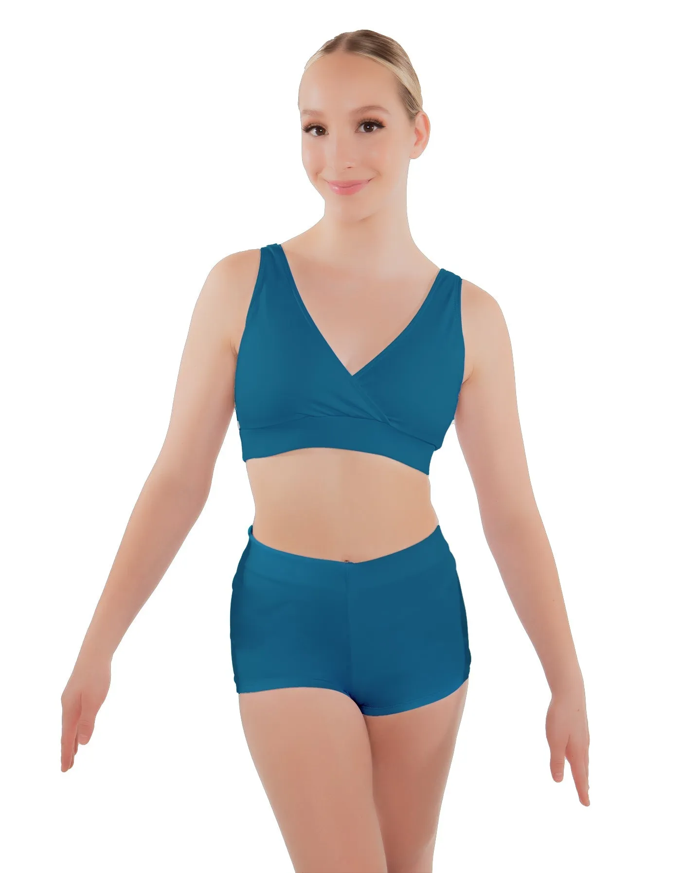 Solid Lycra High Waisted Short