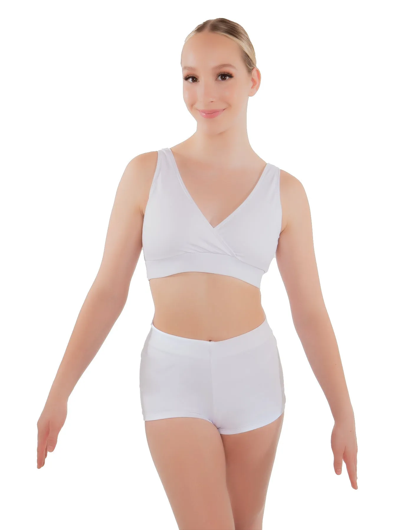 Solid Lycra High Waisted Short
