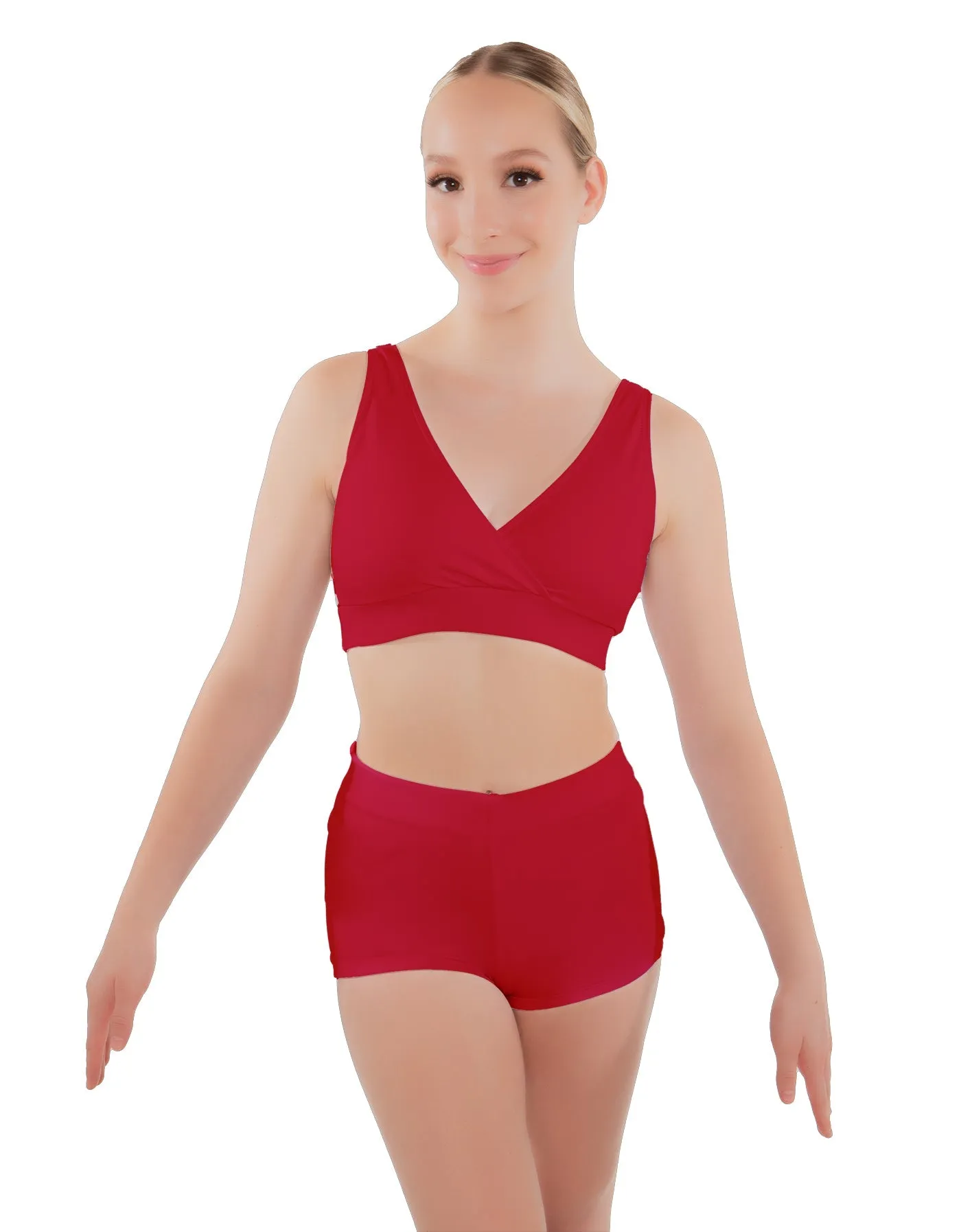Solid Lycra High Waisted Short
