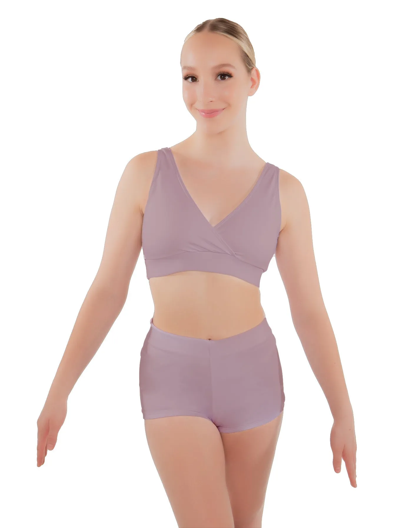 Solid Lycra High Waisted Short