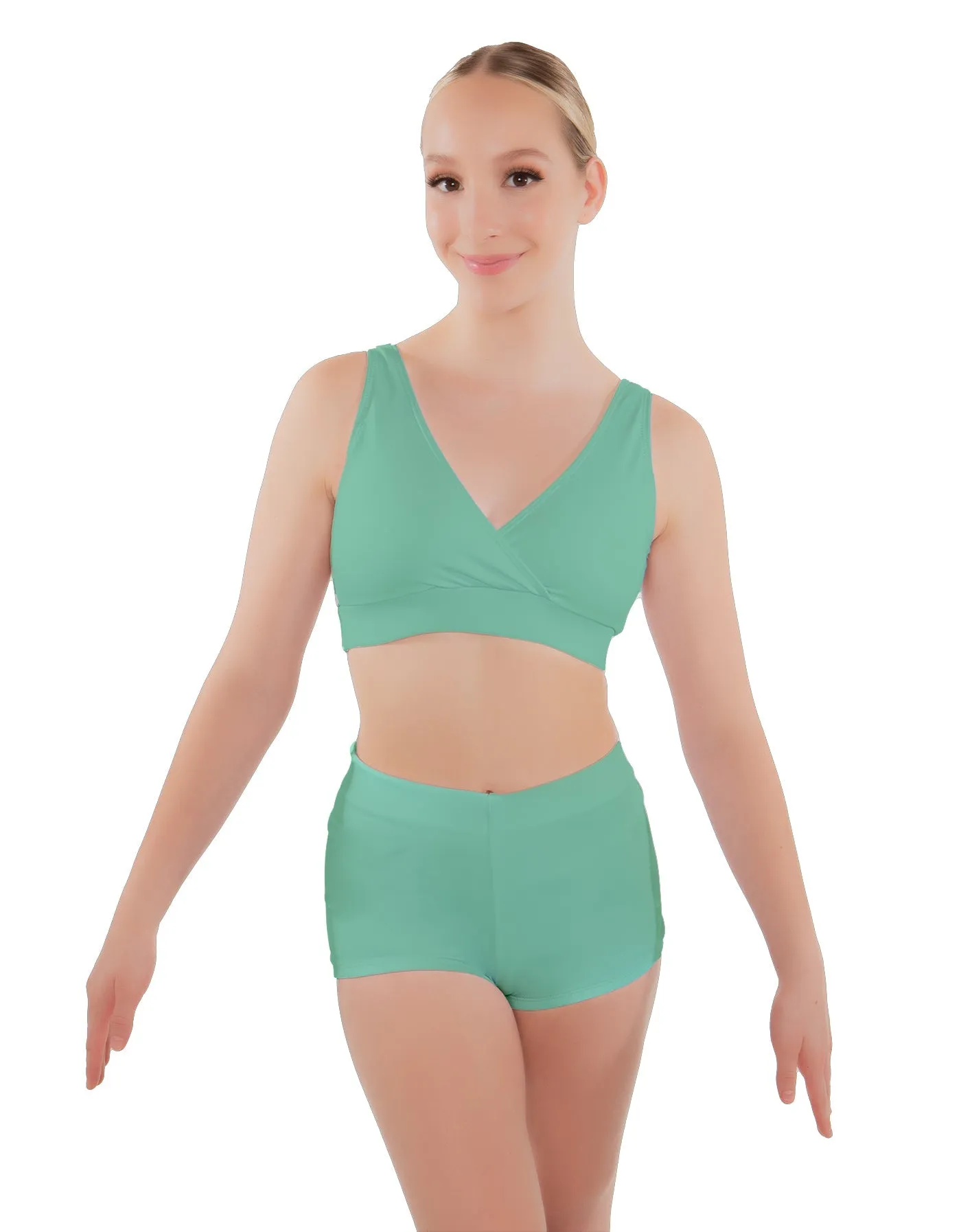 Solid Lycra High Waisted Short