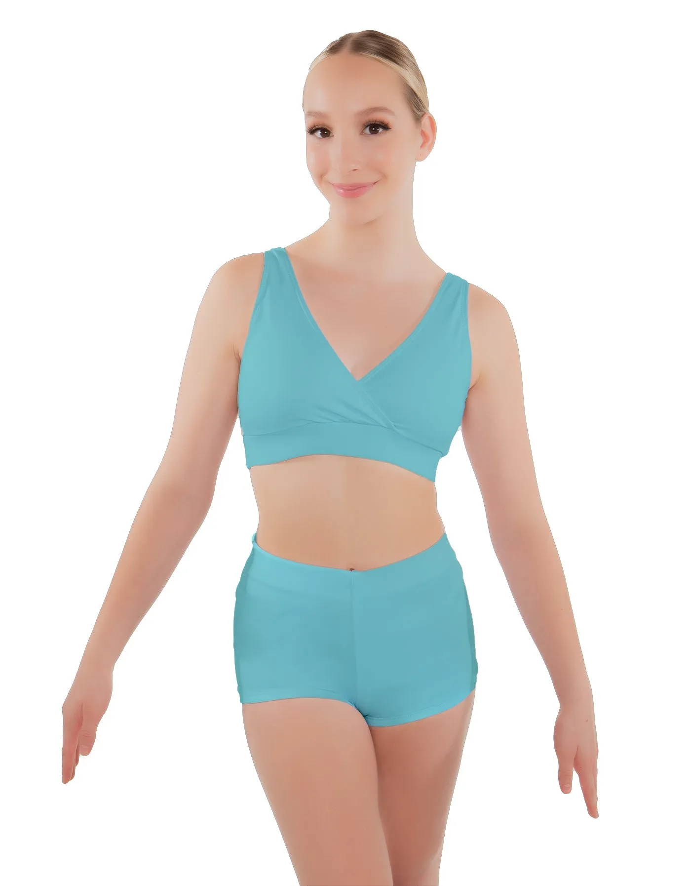 Solid Lycra High Waisted Short